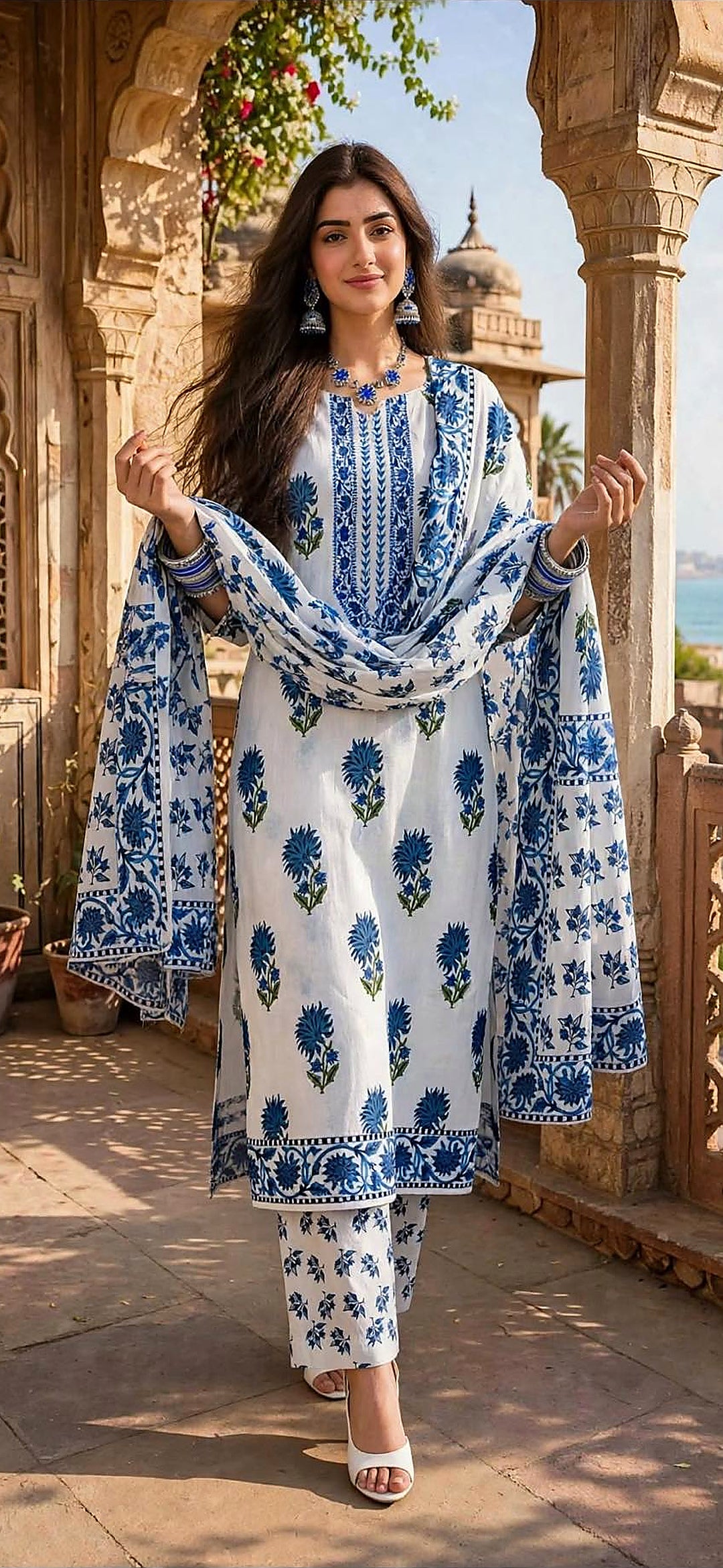 Digitally Printed Lawn Suit - Block Print - 3pcs - Unstitched