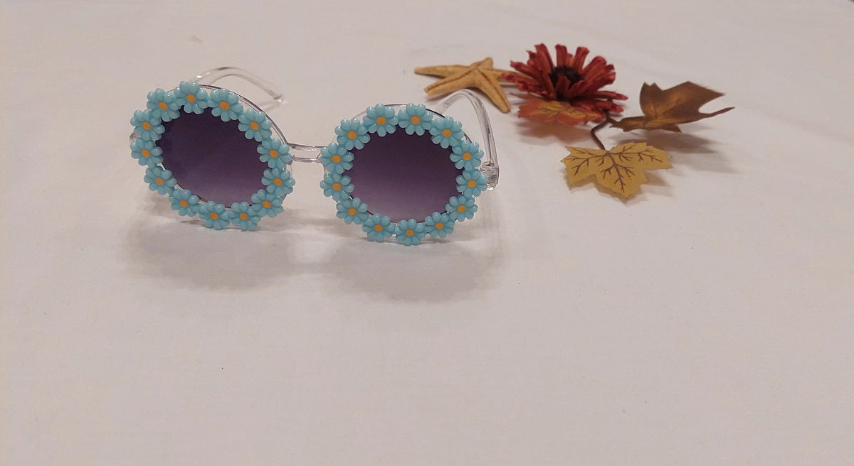 Blue Flower Glasses
