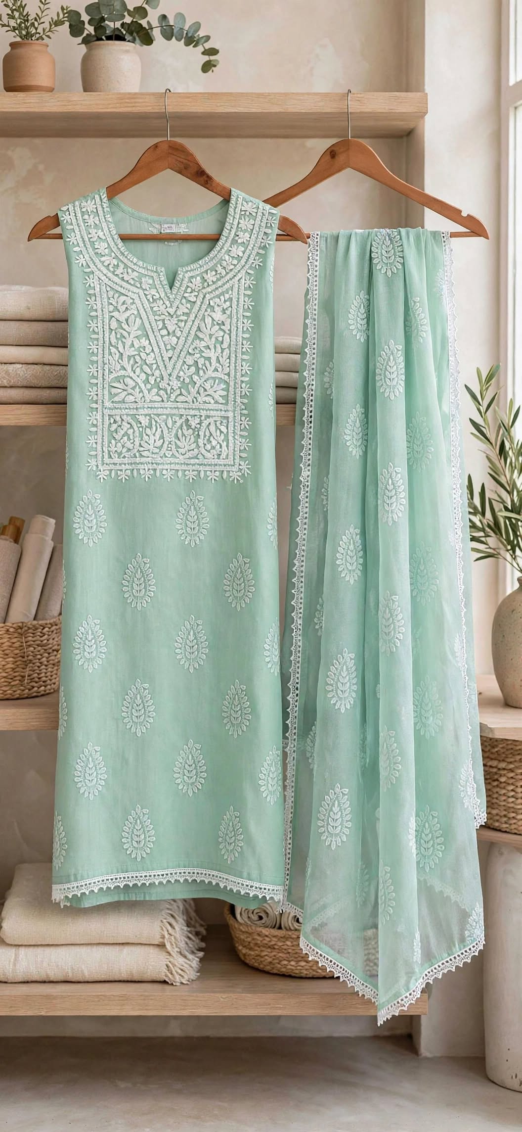 Lavender - Embroidered 2-Piece Unstitched Paper Cotton Suit