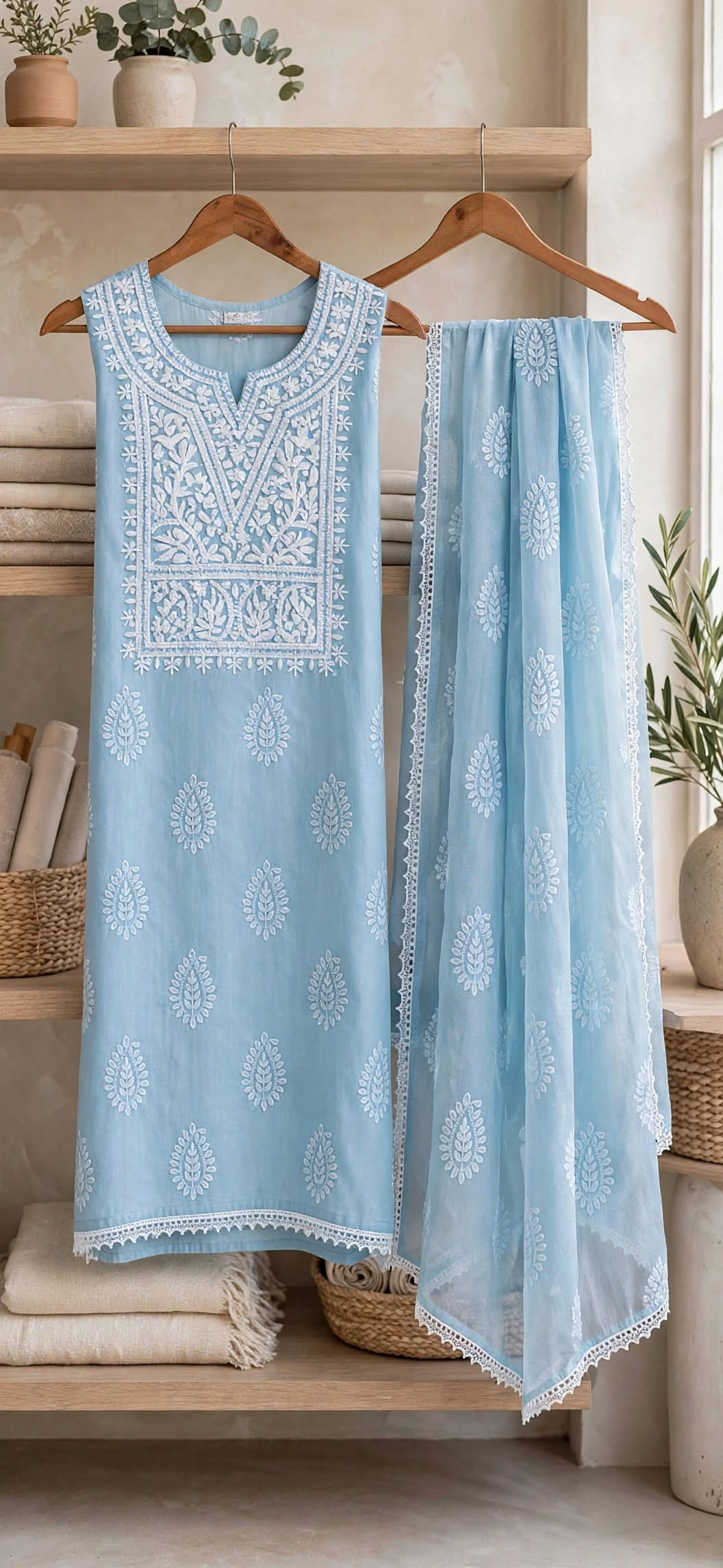 Lavender - Embroidered 2-Piece Unstitched Paper Cotton Suit