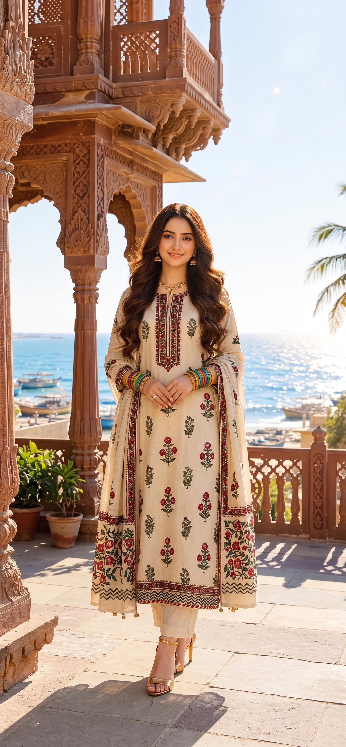 Digitally Printed Lawn Suit - Block Print - 3pcs - Unstitched