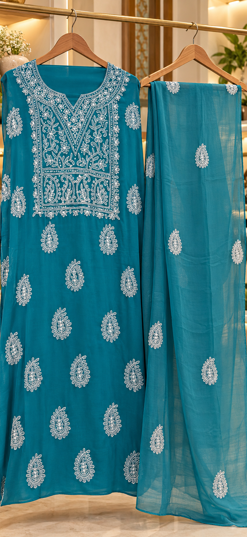 Black - Marjan - Hand Embroidered - 2 Piece - Unstitched - Chiffon Suit