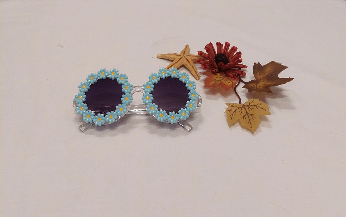 Blue Flower Glasses